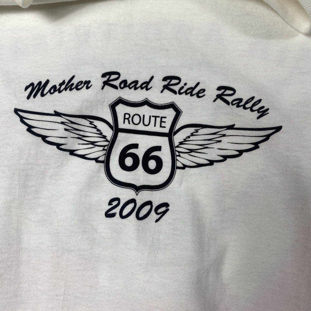 Route 66 Mother Road Ride Rally Mens Large White Long Sleeve 2009 - Picture 11 of 12